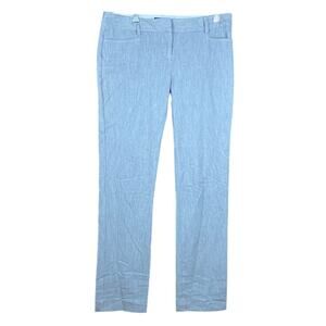 Express Womens Pants Gray Columnist Mid Rise Straight Leg Stretch 6R